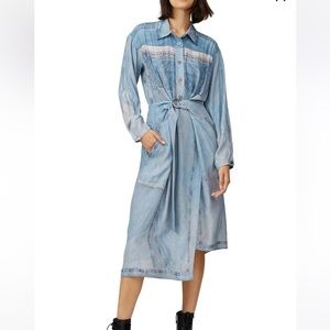 Colovos Silk denim dress
